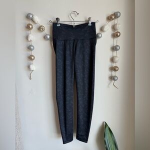 Women's Black Patterned Pants